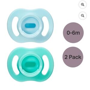 Tommee Tippee UltraLight StayPut Silicone 0-6 m 2-Pack Set